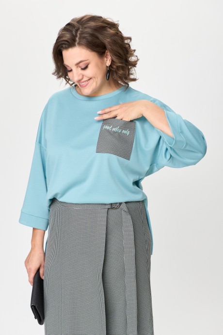 Костюм/комплект Ликвидация Michel Chic 1362 /1 голубой,клетка размер 56 #6