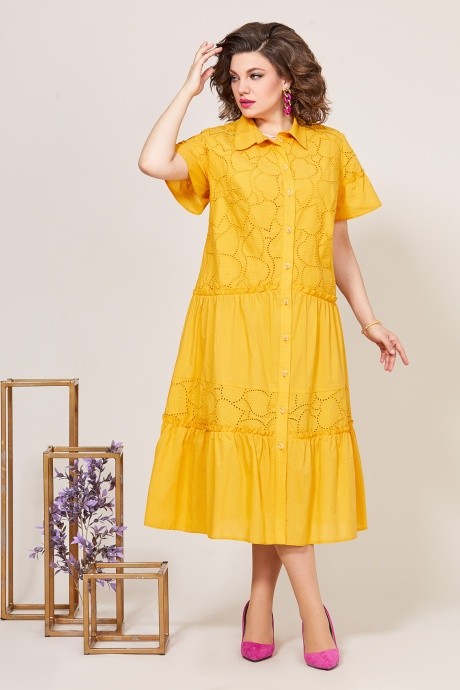Платье Ликвидация Mira Fashion 5275-4 желтый размер 62 #1