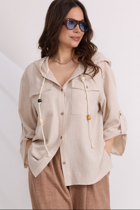 Костюм/комплект Ликвидация Магия Моды 2582 двойка беж+корица размер 56 #5
