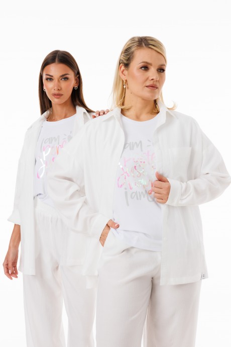 Майка Ликвидация KIVVIWEAR 4039 01 белый размер 56 #4