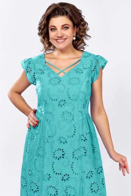 Костюм Ликвидация Mira Fashion 5583 -2 бирюза размер 52 #4