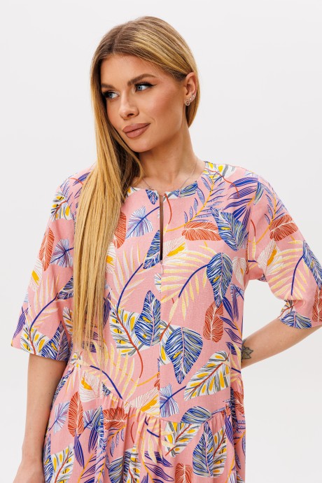 Платье Ликвидация AmberA Style 1059 Р розовый размер 56 #8