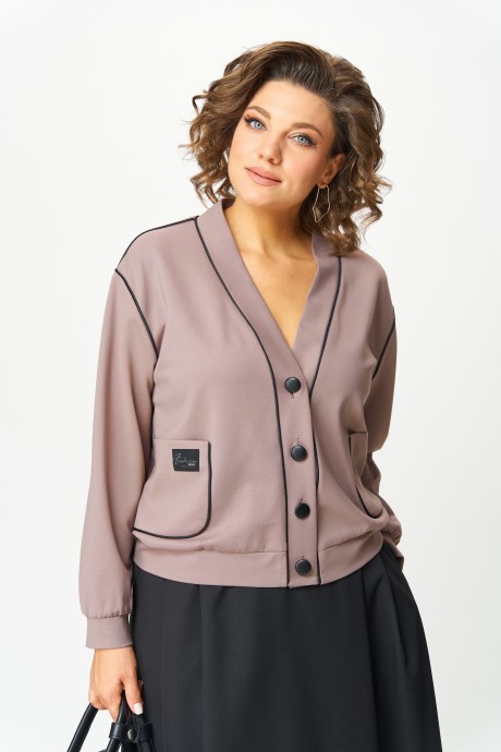 Костюм/комплект Ликвидация Aira Style 24130 двойка тауп+черный размер 56 #4