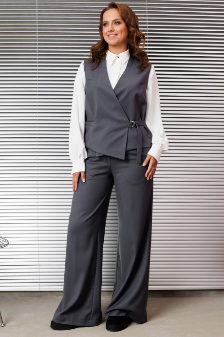 Костюм/комплект Ликвидация AMUAR 1057 тройка серый, белый размер 52 #3