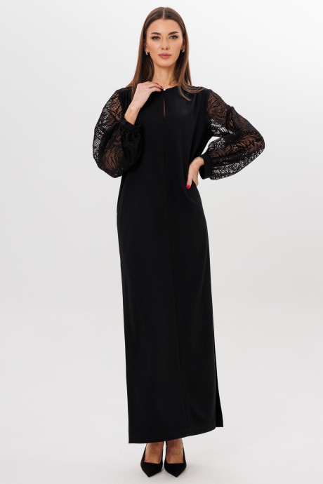 Платье Ликвидация KIVVIWEAR 4253 01 черный размер 48 #3