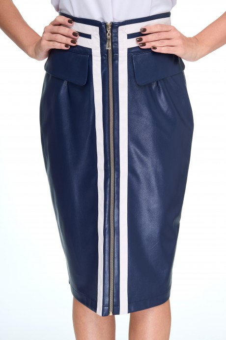 Юбка Ликвидация Anelli 989 синий размер 48 #4