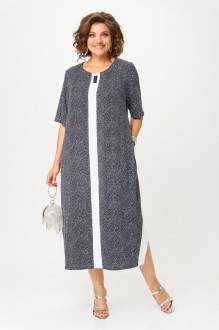 Платье Распродажа Michel Chic 2168 темно-синий горох