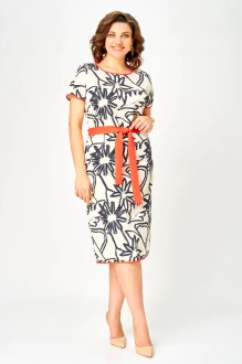 Платье Распродажа Дали 5696 бежево-черное