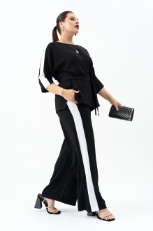 Брючный костюм Распродажа ANDINA 972 черно-белый