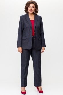 Брючный костюм Распродажа БелЭльСтиль 203+596 сине-красная клетка