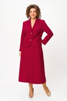 Юбочный костюм Распродажа Svetlana-Style 2140 бордовый, горох