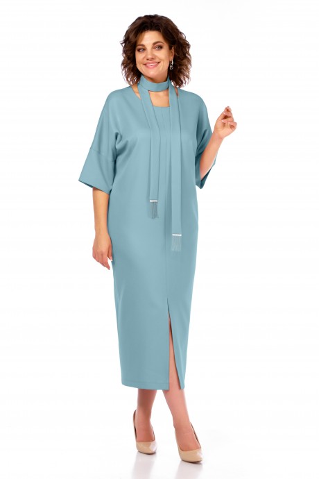 Платье Bagira 1046 серо-голубой размер 52-62 #3