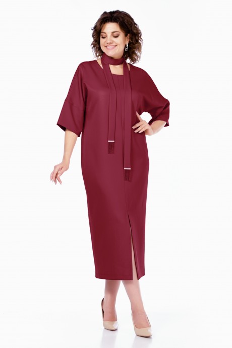Платье Bagira 1046 бордовый размер 52-62 #3