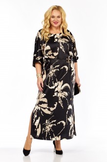 Платье Bagira 1085 черно-белый принт