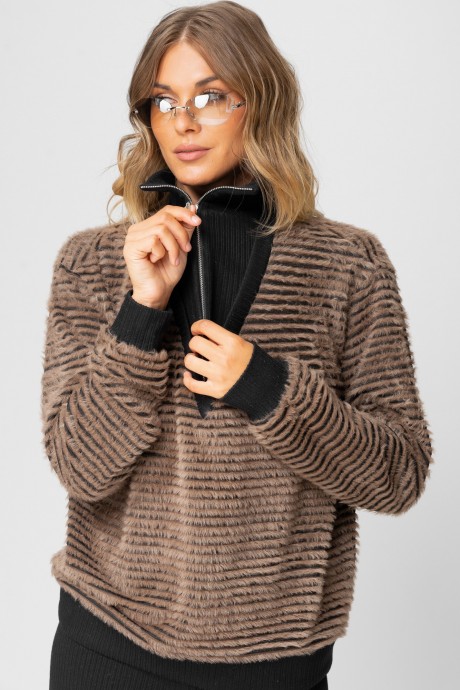 Костюм/комплект Laikony L-383 табак, черный размер 44-52 #7