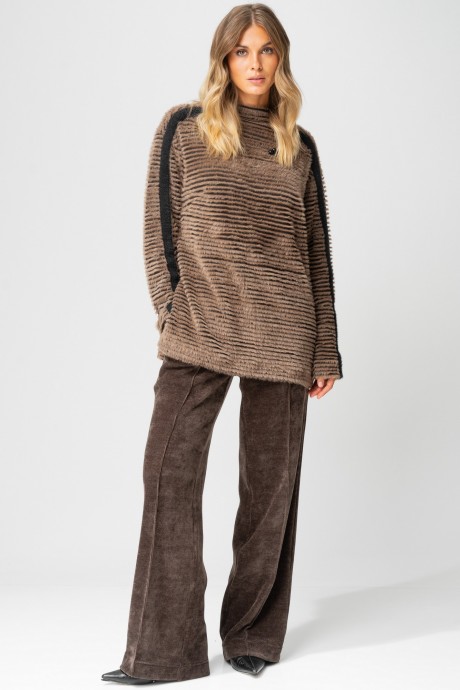 Брюки Laikony L-693 -2 капучино, кант размер 44-54 #7