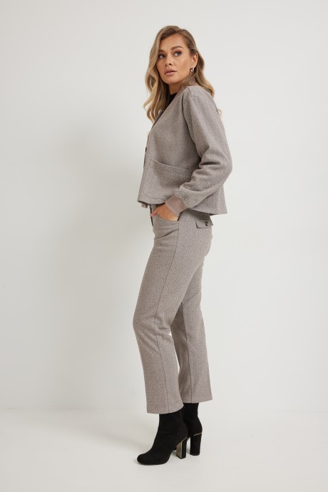 Жакет (пиджак) Mirolia 1273 коричневая ёлочка размер 46-54 #6