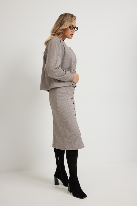 Жакет (пиджак) Mirolia 1273 коричневая ёлочка размер 46-54 #8