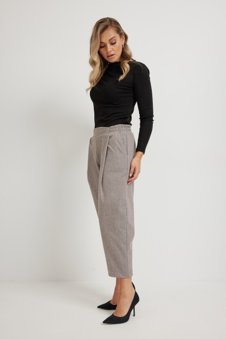 Брюки Mirolia 1275 коричневая ёлочка размер 46-54 #7