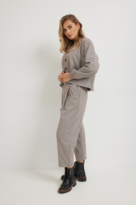 Брюки Mirolia 1275 коричневая ёлочка размер 46-54 #8