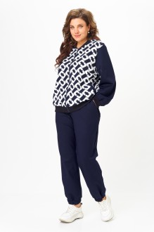 Спортивный костюм SolomeaLux 946/449С двойка синий с белым #1