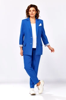 Брючный костюм Azzara 10027 тройка василёк