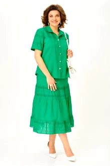 Юбочный костюм Azzara 10057 двойка зеленый