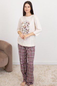 Пижама Купалинка 660213 ваниль, клетка #1