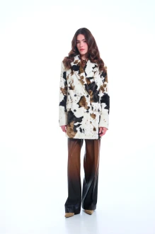 Пальто Elema 9-2023 молочный принт