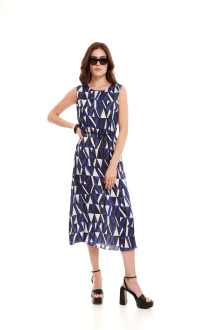Платье Elema 5К-1343 синий принт
