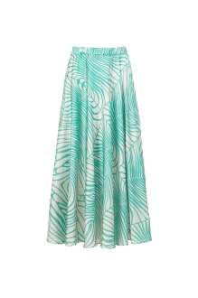 Юбка Elema 4К-1487 зелёный, молочный