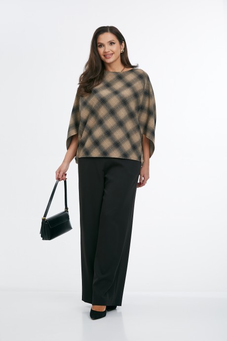 Блузка AXXA 152 коричневый размер 48-54 #6