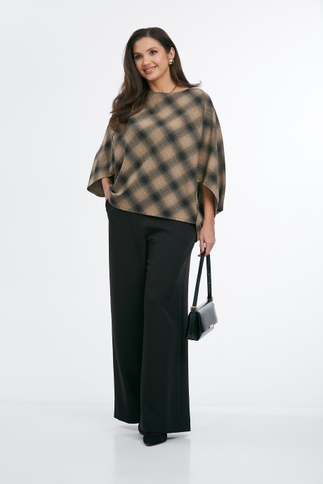 Блузка AXXA 152 коричневый размер 48-54 #8