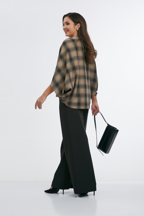 Блузка AXXA 152 коричневый размер 48-54 #9