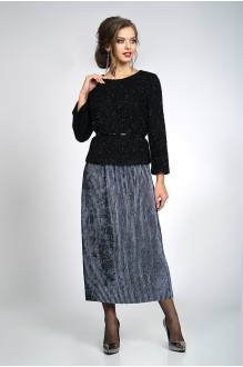 ALANI COLLECTION 829 блуза черная+юбка графит