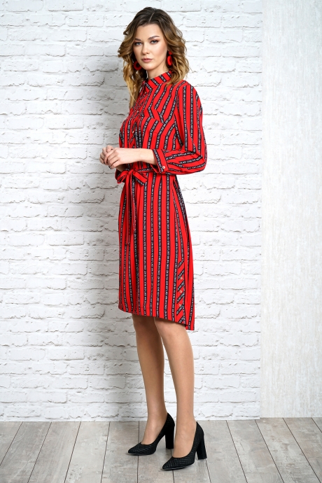 Платье ALANI COLLECTION 1085 красное с буквами размер 46-50 #3