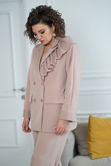 Костюм/комплект ALANI COLLECTION 2017 двойка бежевый размер 44-60 #3