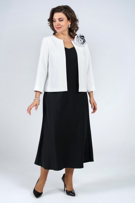 Костюм ALANI COLLECTION 2265 двойка черный, белый размер 54-58 #3