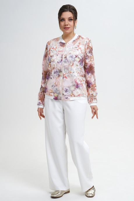Костюм/комплект ALANI COLLECTION 2294 тройка молочный,розовый размер 52-56 #1