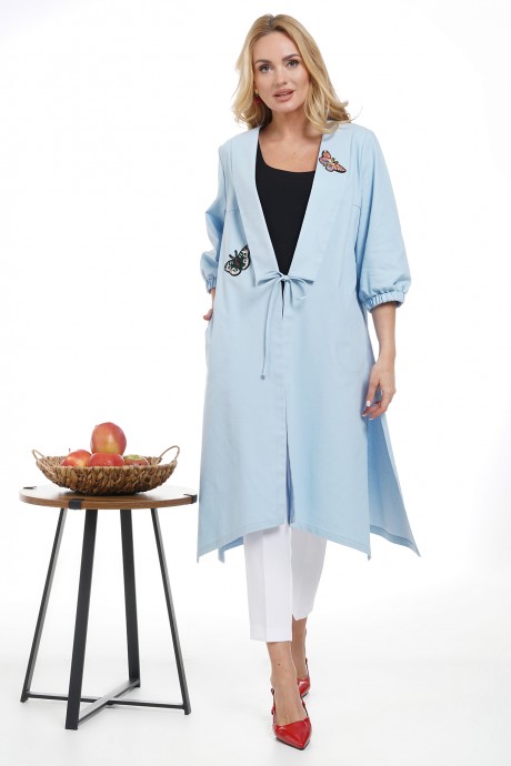 Костюм/комплект ALANI COLLECTION 2328 тройка голубой,белый размер 46-52 #3