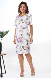 Платье ALANI COLLECTION 2352 молоко+цветы #1