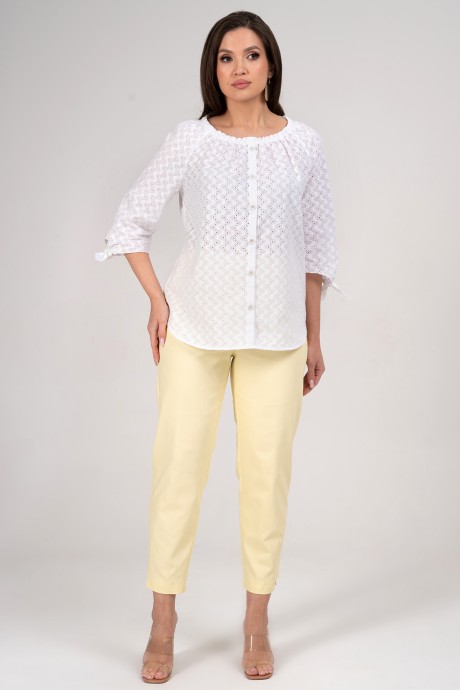 Костюм/комплект ALANI COLLECTION 2348 двойка жёлтый, белый размер 52-56 #4