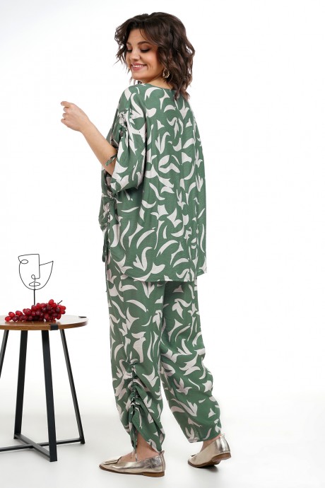 Костюм/комплект ALANI COLLECTION 2321 двойка зеленый+молоко размер 52-60 #7