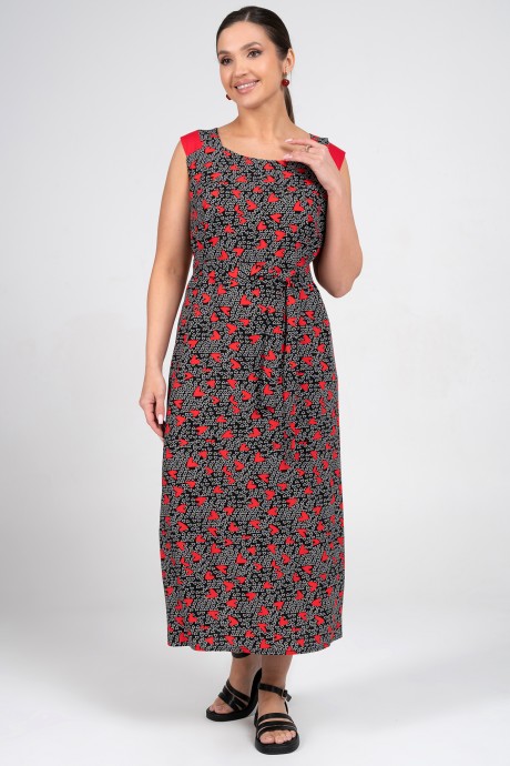 Сарафан ALANI COLLECTION 2354 черный, красный размер 46-56 #1