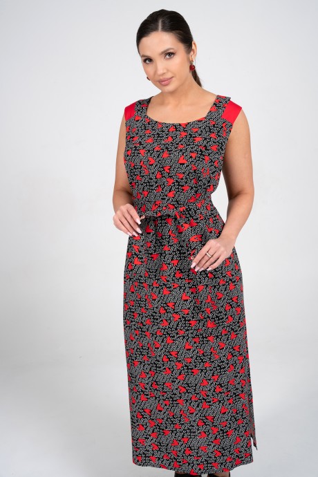 Сарафан ALANI COLLECTION 2354 черный, красный размер 46-56 #4