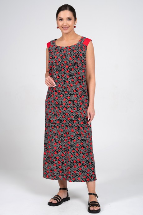 Сарафан ALANI COLLECTION 2354 черный, красный размер 46-56 #7