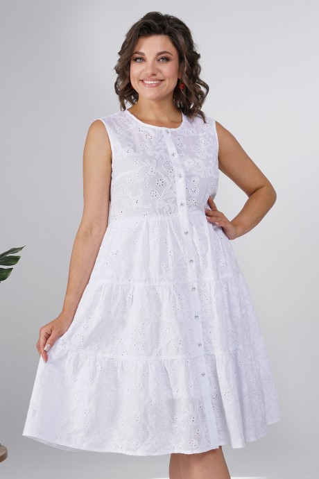 Платье ALANI COLLECTION 2374 белый размер 44-52 #5