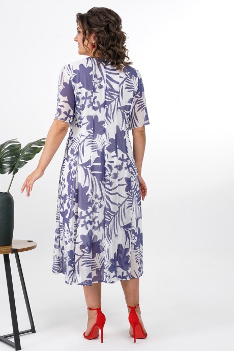 Платье ALANI COLLECTION 2373 синий с белым размер 52-58 #8