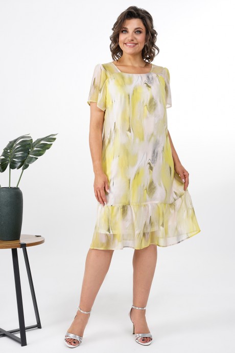 Платье ALANI COLLECTION 2377 жёлтый размер 52-58 #3