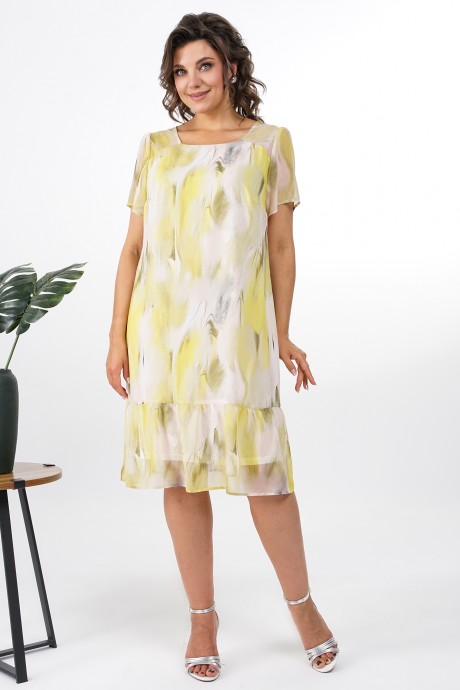 Платье ALANI COLLECTION 2377 жёлтый размер 52-58 #4